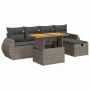 Set sofás jardín y cojines 6 pzas ratán sintético acacia gris by , Garden sets - Ref: Foro24-3328054, Price: 416,71 €, Discou...