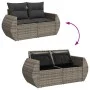 Set sofás jardín y cojines 6 pzas ratán sintético acacia gris by , Garden sets - Ref: Foro24-3328054, Price: 416,71 €, Discou...