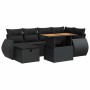 Set sofás jardín y cojines 8 pzas ratán sintético acacia negro von , Gartensets - Ref: Foro24-3328056, Preis: 516,52 €, Rabat...