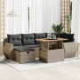Set sofás jardín y cojines 8 pzas ratán sintético acacia gris by , Garden sets - Ref: Foro24-3328061, Price: 519,13 €, Discou...