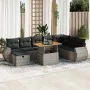 Set sofás jardín y cojines 9 pzas ratán sintético acacia gris by , Garden sets - Ref: Foro24-3328075, Price: 589,38 €, Discou...