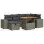 Set sofás jardín y cojines 8 pzas ratán sintético acacia gris by , Garden sets - Ref: Foro24-3328089, Price: 491,32 €, Discou...