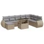 Set de sofás de jardín con cojines 9 pzas ratán sintético beige by , Garden sets - Ref: Foro24-3326690, Price: 613,43 €, Disc...
