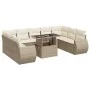 Juego de sofás jardín con cojines beige 10 pzas ratán sintético by , Garden sets - Ref: Foro24-3326699, Price: 828,04 €, Disc...