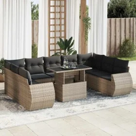 Set de sofás de jardín y cojines 10 pzas ratán sintético gris by , Garden sets - Ref: Foro24-3326701, Price: 720,98 €, Discou...