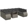 Set de sofás de jardín y cojines 10 pzas ratán sintético gris by , Garden sets - Ref: Foro24-3326701, Price: 720,98 €, Discou...