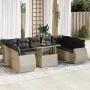 Set sofás jardín 10 pzas con cojines ratán sintético gris claro by , Garden sets - Ref: Foro24-3326703, Price: 803,11 €, Disc...