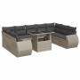 Set sofás jardín 10 pzas con cojines ratán sintético gris claro by , Garden sets - Ref: Foro24-3326703, Price: 788,27 €, Disc...