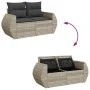 Set sofás jardín 10 pzas con cojines ratán sintético gris claro by , Garden sets - Ref: Foro24-3326703, Price: 803,11 €, Disc...