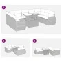 Set sofás jardín 10 pzas con cojines ratán sintético gris claro by , Garden sets - Ref: Foro24-3326703, Price: 803,11 €, Disc...