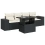 Set de muebles de jardín 5 pzas y cojines ratán sintético negro de , Conjuntos de jardín - Ref: Foro24-3326717, Precio: 369,2...