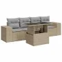 Juego de sofás jardín con cojines 5 pzas ratán sintético beige von , Gartensets - Ref: Foro24-3326720, Preis: 404,76 €, Rabat...