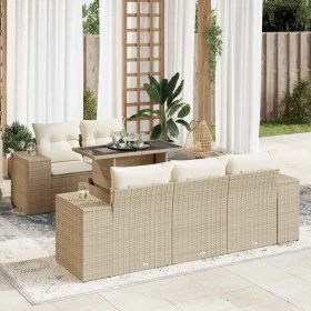 Juego de sofás jardín con cojines 6 pzas ratán sintético beige by , Garden sets - Ref: Foro24-3326729, Price: 592,60 €, Disco...