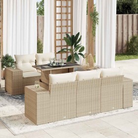 Juego de sofás jardín con cojines 6 pzas ratán sintético beige by , Garden sets - Ref: Foro24-3326729, Price: 572,50 €, Disco...