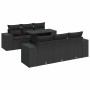 Set de sofás de jardín 7 pzas con cojines ratán sintético negro by , Garden sets - Ref: Foro24-3326736, Price: 569,51 €, Disc...