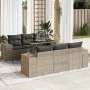 Set de sofás de jardín 7 pzas con cojines ratán sintético gris by , Garden sets - Ref: Foro24-3326741, Price: 536,44 €, Disco...