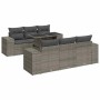 Set de sofás de jardín 7 pzas con cojines ratán sintético gris by , Garden sets - Ref: Foro24-3326741, Price: 534,92 €, Disco...