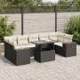 Set de sofás de jardín y cojines 8 piezas ratán sintético negro von , Gartensets - Ref: Foro24-3326757, Preis: 556,81 €, Raba...