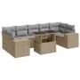 Set de sofás de jardín y cojines 8 piezas ratán sintético beige by , Garden sets - Ref: Foro24-3326760, Price: 603,23 €, Disc...