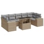Set de sofás de jardín y cojines 8 piezas ratán sintético beige von , Gartensets - Ref: Foro24-3326760, Preis: 581,79 €, Raba...