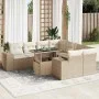 Set de sofás de jardín con cojines 9 pzas ratán sintético beige von , Gartensets - Ref: Foro24-3326769, Preis: 714,43 €, Raba...