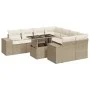 Set de sofás de jardín con cojines 9 pzas ratán sintético beige von , Gartensets - Ref: Foro24-3326769, Preis: 714,43 €, Raba...