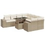 Set de sofás de jardín con cojines 9 pzas ratán sintético beige by , Garden sets - Ref: Foro24-3326769, Price: 714,12 €, Disc...