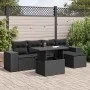 Set de sofás de jardín 6 piezas y cojines ratán sintético negro von , Gartensets - Ref: Foro24-3326776, Preis: 449,83 €, Raba...