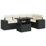 Set de sofás de jardín 6 piezas y cojines ratán sintético negro von , Gartensets - Ref: Foro24-3326797, Preis: 444,00 €, Raba...