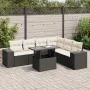 Set de sofás de jardín 7 pzas con cojines ratán sintético negro by , Garden sets - Ref: Foro24-3326807, Price: 493,09 €, Disc...