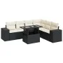 Set de sofás de jardín 7 pzas con cojines ratán sintético negro by , Garden sets - Ref: Foro24-3326807, Price: 493,09 €, Disc...