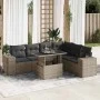 Set de sofás de jardín 7 pzas con cojines ratán sintético gris by , Garden sets - Ref: Foro24-3326811, Price: 494,84 €, Disco...