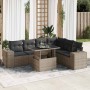 Set de sofás de jardín 7 pzas con cojines ratán sintético gris by , Garden sets - Ref: Foro24-3326811, Price: 493,81 €, Disco...