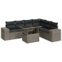 Set de sofás de jardín 7 pzas con cojines ratán sintético gris by , Garden sets - Ref: Foro24-3326811, Price: 493,81 €, Disco...