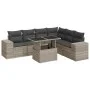 Set de sofás de jardín 7 pzas con cojines ratán PE gris claro by , Garden sets - Ref: Foro24-3326813, Price: 547,30 €, Discou...