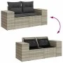 Set de sofás de jardín 7 pzas con cojines ratán PE gris claro by , Garden sets - Ref: Foro24-3326813, Price: 547,30 €, Discou...
