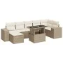 Set de sofás de jardín y cojines 8 piezas ratán sintético beige von , Gartensets - Ref: Foro24-3326839, Preis: 628,99 €, Raba...