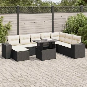 Set de sofás de jardín con cojines 9 pzas ratán sintético negro de , Conjuntos de jardín - Ref: Foro24-3326847, Precio: 589,8...