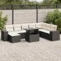 Set de sofás de jardín con cojines 9 pzas ratán sintético negro by , Garden sets - Ref: Foro24-3326847, Price: 589,80 €, Disc...