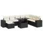 Set de sofás de jardín con cojines 9 pzas ratán sintético negro by , Garden sets - Ref: Foro24-3326847, Price: 589,80 €, Disc...