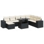 Set de sofás de jardín con cojines 9 pzas ratán sintético negro von , Gartensets - Ref: Foro24-3326847, Preis: 577,85 €, Raba...