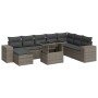 Set de sofás de jardín con cojines 9 pzas ratán sintético gris by , Garden sets - Ref: Foro24-3326851, Price: 622,36 €, Disco...
