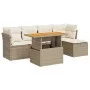 Juego de sofás jardín con cojines 6 pzas ratán sintético beige by , Garden sets - Ref: Foro24-3326914, Price: 434,52 €, Disco...