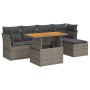 Set de muebles de jardín 6 pzas y cojines ratán sintético gris by , Garden sets - Ref: Foro24-3326916, Price: 384,44 €, Disco...