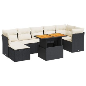 Set de sofás de jardín y cojines 8 piezas ratán sintético negro von , Gartensets - Ref: Foro24-3326954, Preis: 504,67 €, Raba...