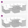 Set de sofás de jardín y cojines 8 piezas ratán sintético beige by , Garden sets - Ref: Foro24-3326956, Price: 558,94 €, Disc...