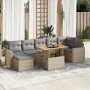 Set de sofás de jardín y cojines 8 piezas ratán sintético beige de , Conjuntos de jardín - Ref: Foro24-3327069, Precio: 587,0...