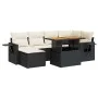 Set de sofás de jardín 7 pzas con cojines ratán sintético negro von , Gartensets - Ref: Foro24-3327171, Preis: 460,67 €, Raba...