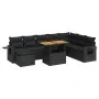 Set de sofás de jardín con cojines 9 pzas ratán sintético negro by , Garden sets - Ref: Foro24-3327184, Price: 615,32 €, Disc...