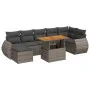 Set de sofás de jardín y cojines 8 piezas ratán sintético gris de , Conjuntos de jardín - Ref: Foro24-3327294, Precio: 538,91...